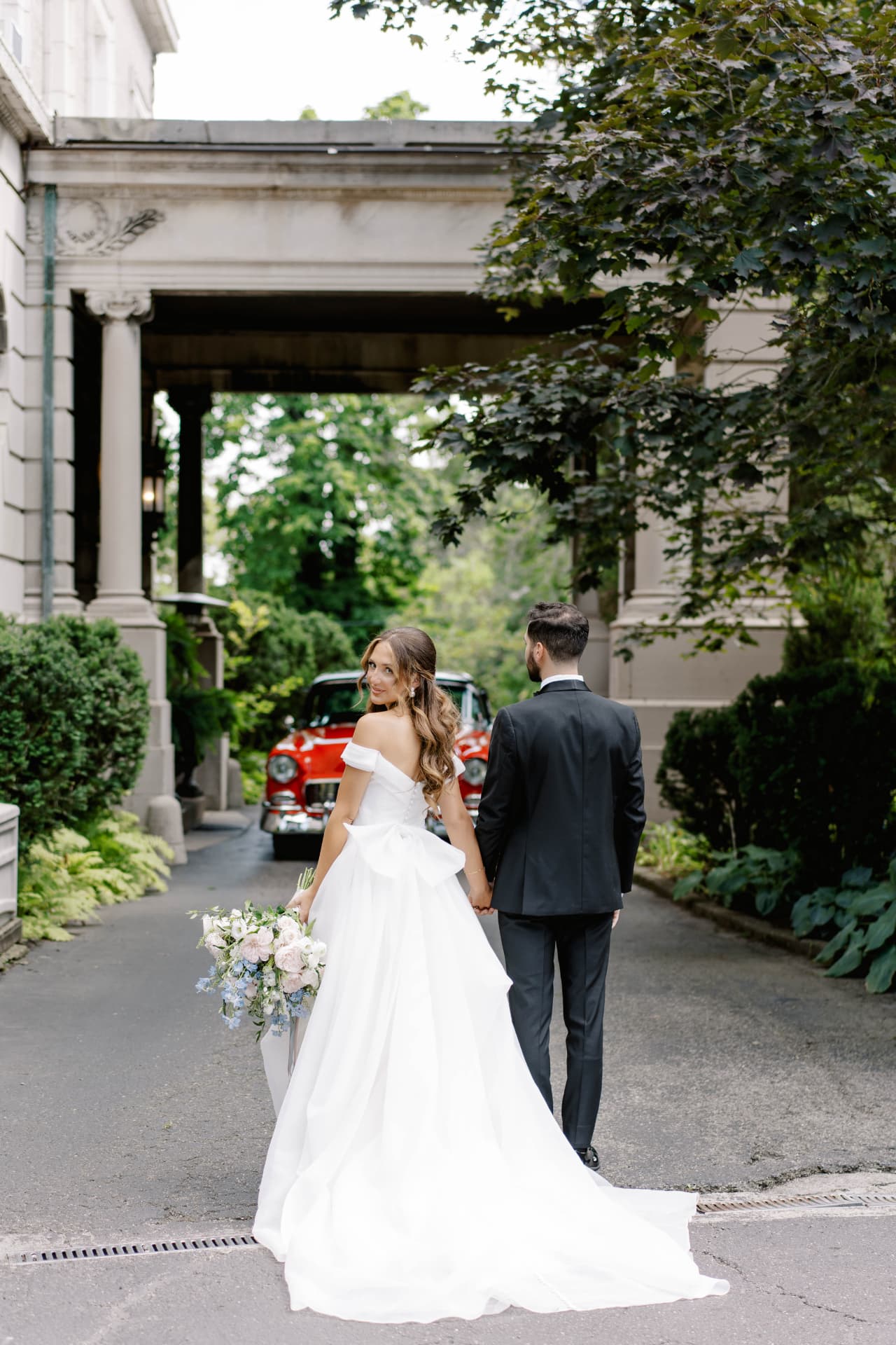 Departing for the ceremony